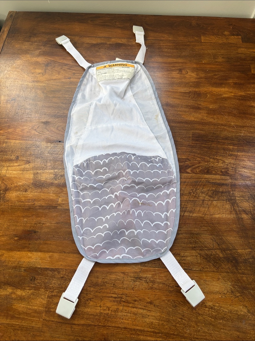 The First Years Sure Comfort Baby Bathtub Replacement Sling - Gray Waves Mesh